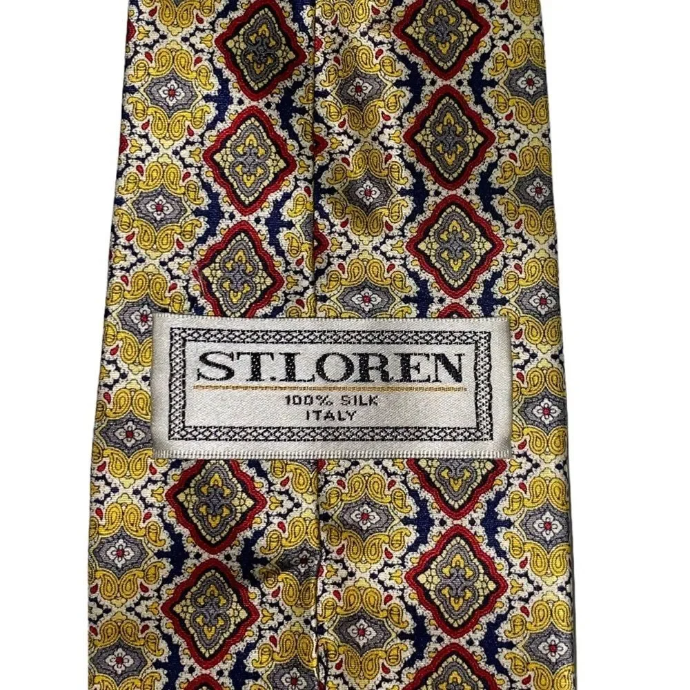 ST. LOREN Italy Silk Mens Tie